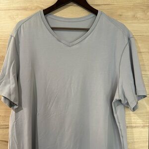 Very light blue V-neck Lululemon shirt XL